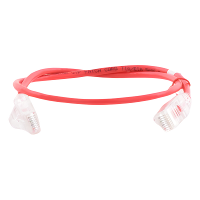LINKEDPRO BY EPCOM LP-UT6A-05-RD28 - Cable de Parcheo Slim UTP Cat6A / 0.5 m (1.64 ft) / 28 AWG / Rojo / RJ45 | SIERRA STORE