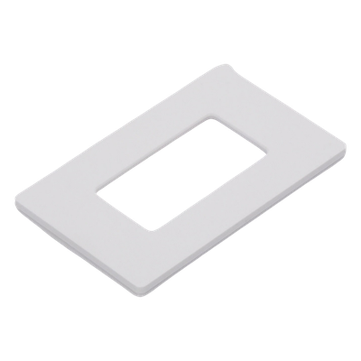 Placa de Pared Screwless / 1 Espacio (1 Gang) / Acabado Satinado Snow / Perfil Delgado 0.30 in (7.6 mm) / Apertura Estilo Designer | SIERRA STORE