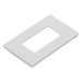 Placa de Pared Screwless / 1 Espacio (1 Gang) / Acabado Satinado Snow / Perfil Delgado 0.30 in (7.6 mm) / Apertura Estilo Designer | SIERRA STORE