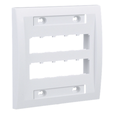 PANDUIT CFPE10WH-2GY - Placa de Pared Vertical / 10 Puertos Mini-Com / ABS / 4.5 x 4.5 pulg. / Blanco | SIERRA STORE