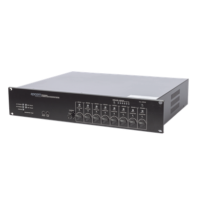 Controlador de Extensión de Evacuación por Voz / 8 Zonas / 500W / 19 Unidades en Cascada / 6 Entradas de Audio / Monitoreo Automático | SIERRA STORE