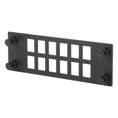 PANDUIT FPONEAP12 - Placa para Adaptadores de Fibra Óptica / 12 Posiciones / Compatible con Gabinetes FPONE3 y FPONE4 / 4.53' x 41.6' | SIERRA STORE