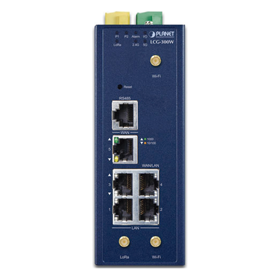 Gateway Industrial LoRaWAN / 5 Puertos 10/100/1000T / 300 Nodos / EU868 US915 AS923 / -45 a 75°C / RS485 Modbus | SIERRA STORE