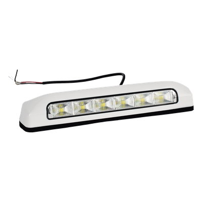 Luz de Escena LED / 6 LED / 75 lm / IP67 / 12-24 VCC / 0.1 A / 203 x 41 x 29 mm / 8 x 1.6 x 1.1 in / -30°C a +50°C / Bisel Blanco | SIERRA STORE