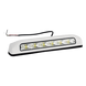 Luz de Escena LED / 6 LED / 75 lm / IP67 / 12-24 VCC / 0.1 A / 203 x 41 x 29 mm / 8 x 1.6 x 1.1 in / -30°C a +50°C / Bisel Blanco | SIERRA STORE