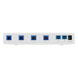 Splitter Activo 1x4 para Alimentación de 4 Dispositivos POF, 1 Puerto de cascadeo para continuidad, puertos SC/UPC | SIERRA STORE