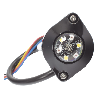 Lámpara Oculta LED / 6 LED Rojo/Claro / 69 Patrones / IP67 e IP69K / 12-24V DC / Montaje Superficie 1" | SIERRA STORE
