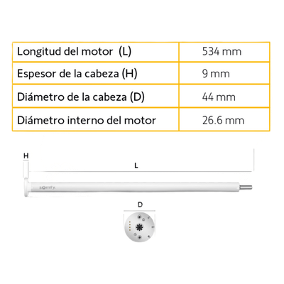 Kit de Motorización para Cortinas / Control Inteligente vía App / Autonomía 9 Meses / Tecnología RTS Inalámbrica / Para Ventanas 2.3 x | SIERRA STORE