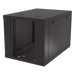 Gabinete de Pared 12U / Profundidad Ajustable 930 mm / Acero Reforzado ANSI/TIA / Carga 100 kg / Cristal Templado / 4 Postes Ajustables | SIERRA STORE