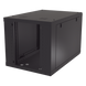 Gabinete de Pared 12U / Profundidad Ajustable 930 mm / Acero Reforzado ANSI/TIA / Carga 100 kg / Cristal Templado / 4 Postes Ajustables | SIERRA STORE