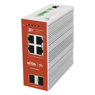 Switch PoE Industrial L2+ / 4 Puertos Gigabit PoE 802.3af/at / 2 Puertos SFP / Presupuesto PoE 120 W / Administración Cloud / | SIERRA STORE
