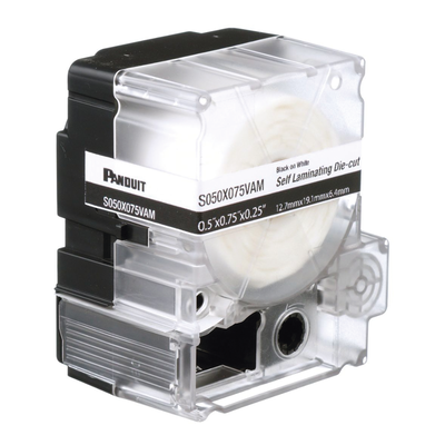 PANDUIT S050X075VAM - Casete de Etiquetas Autolaminadas / 12.7 x 19.1 mm (0.5 x 0.75 in) / 425 Etiquetas / Cables 2-4 mm (0.08-0.16 | SIERRA STORE