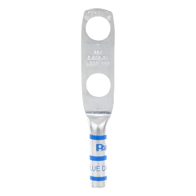 PANDUIT LCC6-38D-L - Zapata de Compresión / Calibre 6 AWG / Doble Barreno 3/8" (9.5 mm) / Espaciado 25.4 mm (1") / 35 kV / 90°C | SIERRA STORE