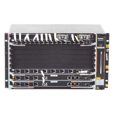 OLT Carrier Class Modular / 6 Ranuras de Servicio / 96 Puertos GPON / 48 xGPON / Switching 6.8 Tbps / 200 Gbps por Slot / 6 UR / 19' | SIERRA STORE