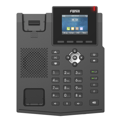 Teléfono IP / 4 Líneas SIP / Pantalla LCD 2.4" Color / PoE / Audio HD / Conferencia 6 Participantes | SIERRA STORE