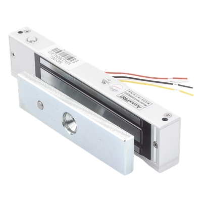 ACCESSPRO MAG350NLED - Chapa Magnética Electromagnética / 350 lbs (158.8 kg) / LED Estado / 12/24 VCC / Sensor NO/COM / Interior | SIERRA STORE