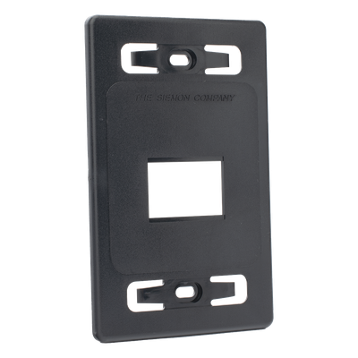 SIEMON MX-FP-S-02-01 - Placa de Pared Modular / 2 Salidas / Compatible Z-MAX Blindados / Montaje Frontal-Trasero / Color Negro | SIERRA STORE