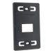 SIEMON MX-FP-S-02-01 - Placa de Pared Modular / 2 Salidas / Compatible Z-MAX Blindados / Montaje Frontal-Trasero / Color Negro | SIERRA STORE