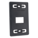SIEMON MX-FP-S-02-01 - Placa de Pared Modular / 2 Salidas / Compatible Z-MAX Blindados / Montaje Frontal-Trasero / Color Negro | SIERRA STORE