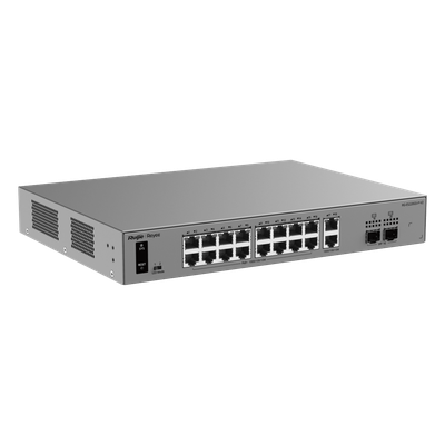 Switch Smart Cloud Managed PoE+ Capa 2 / 20 Puertos Gigabit / 16 Puertos PoE+ 250 W / 2 SFP 1G / Switching 40 Gbps / Forwarding 29.76 | SIERRA STORE