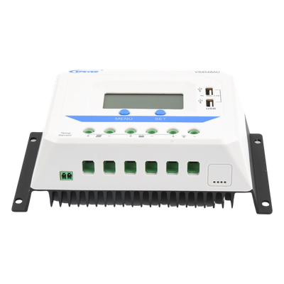 Controlador Solar de Carga PWM / 12/24/36/48 V Auto / 45 A / 96 V PV / Display LCD / USB 2.4 A / -25°C a 55°C | SIERRA STORE