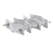 Juego de Abrazaderas Dobles / Mástiles 3.8 a 8.9 cm (1.5 a 3.5 in) / Separación 12 cm (4.75 in) / Acero Galvanizado / Torres Cuadradas | SIERRA STORE