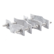 Juego de Abrazaderas Dobles / Mástiles 3.8 a 8.9 cm (1.5 a 3.5 in) / Separación 12 cm (4.75 in) / Acero Galvanizado / Torres Cuadradas | SIERRA STORE