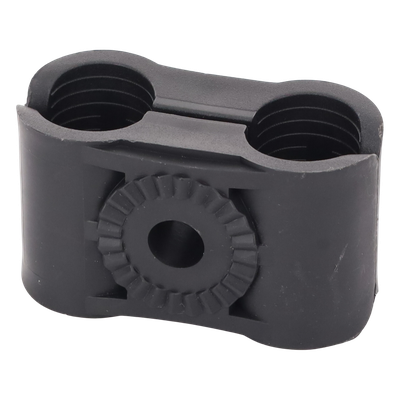 Sujetador Plástico para Cable Coaxial / Doble Fijación / 5/8" / Varilla Roscada 3/8" o M10 / ISO 9001:2015 y RoHS | SIERRA STORE
