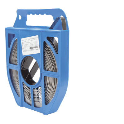 LINKEDPRO BY EPCOM LP-SSB-58-V2 - Fleje de Acero Inoxidable / 5/8 pulgadas / 0.70 mm / 30.5 m (100 ft) / Tensión 6.1 kN / Bobina 2.76 | SIERRA STORE