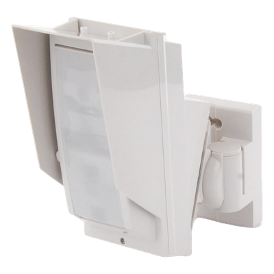 Detector PIR Exterior / 24 m (78.7 ft) de Alcance / 180° Giro Horizontal / IP65 / 18 Zonas de Detección / Montaje a 3 m (9.8 ft) | SIERRA STORE