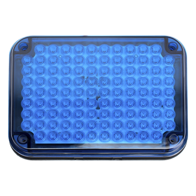 Luz de advertencia / 9x7" (22.9x17.8 cm) / 104 LED / 12 VCC / 1 A / 10 patrones de destello / Montaje permanente / Azul | SIERRA STORE