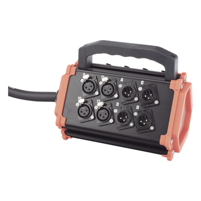 Stagebox / 16 Canales XLR / 12 Hembras + 4 Machos / Cable 30 m (98.4 ft) / Contactos Plateados / 20 A 250 V CA | SIERRA STORE
