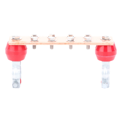 Barra de Unión para Tierra / Instalación en Tubo 1" / Placa 50.8 mm x 200 mm / 8 Conexiones / Tornillería Incluida | SIERRA STORE
