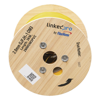 LINKEDPRO BY EPCOM 2MMOM3PVC - Cable de Fibra Óptica Multimodo OM3 / Simplex 1 Fibra / Tight Buffer 2.0 mm / Atenuación 3.5 dB/km | SIERRA STORE