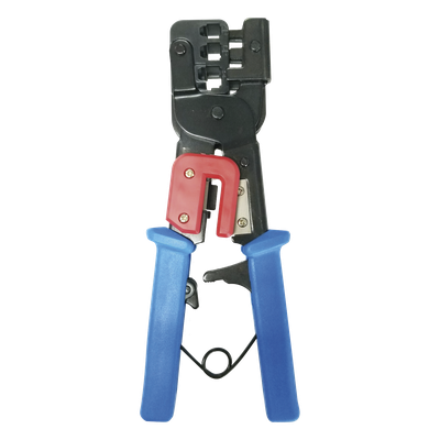 Pinza para Plegar Conectores con Cavidades para RJ45 (8P8C), RJ11 (6P4C) y RJ9 (4P4C). Mecanismo para Plegado Asegurado. | SIERRA STORE