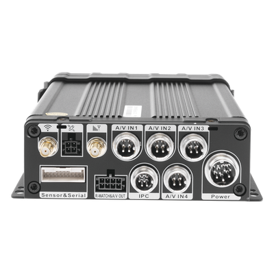 DVR Móvil / Multiplataforma / 4 Canales AHD 2 Megapixel / Almacenamiento en Memoria SD / H.265 / Chip IA Embebido / Soporta 4G / WiFi | SIERRA STORE