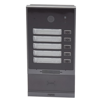 Videoportero IP / 2 Megapixel / 5 Botones de Marcación Rápida / IP66 - IK07 / PoE / Control de Acceso RFID / Anti-Vandálico | SIERRA STORE