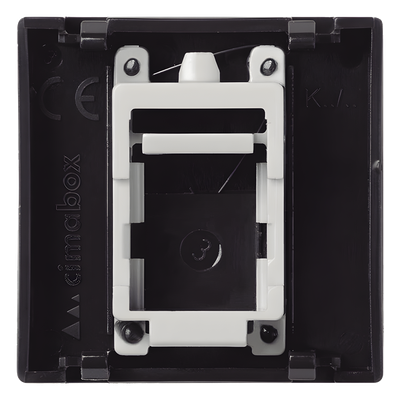 Módulo de Placa / 1 Espacio Keystone RJ45 / Guardapolvo Integrado / Acabado Grafito RAL 7021 / 45 × 45 mm / Compatible Cajas Teleblock | SIERRA STORE