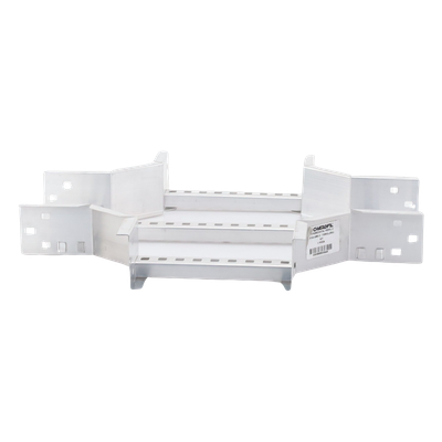 Derivación Horizontal X / Perfil Z / Peralte 3 1/4" / Ancho 9" / Radio 8" / Aluminio Portacables | SIERRA STORE