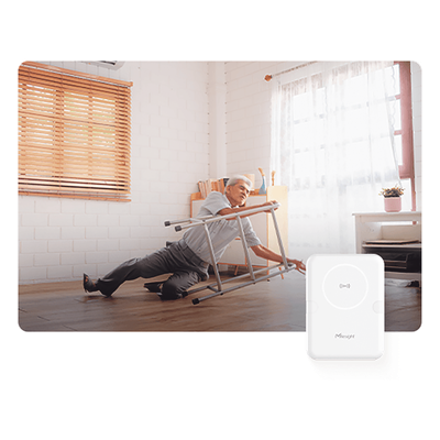 Sensor de Caídas LoRaWAN / Radar 4D 60 GHz / Detección por IA / Alerta Visual y Sonora / Cobertura 2 km (1.2 mi) a 15 km (9.3 mi) | SIERRA STORE