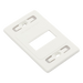 SIEMON MX-FP-S-04-02B - Placa de Pared Modular MAX, de 4 Salidas, Color Blanco, Versión Bulk (Sin Empaque Individual) | SIERRA STORE