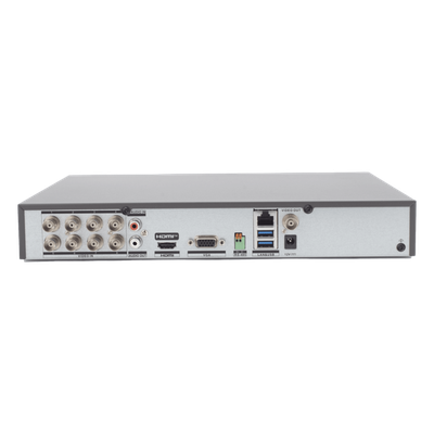 DVR Pentahíbrido / 12 Canales (8 TURBOHD + 4 IP) / 8 Megapixel (4K) / Reconocimiento Facial / Audio Bidireccional por Coaxitron / | SIERRA STORE