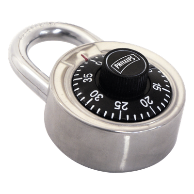 Candado de Combinación / 50 mm (1.97') / 3 Discos / Dial 40 Divisiones / Acero Inoxidable / Sin Llave | SIERRA STORE