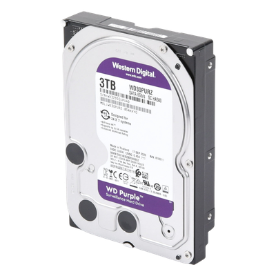 Disco Duro PURPLE de 3TB / 3 AÑOS DE GARANTÍA / Para Videovigilancia | SIERRA STORE