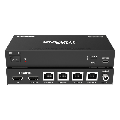 Splitter Extensor HDMI 1x4 / 4K@60Hz / Transmisión 60 m (196.9 ft) / Cable Cat6 / EDID / HDCP 2.2 / Salida Loop | SIERRA STORE