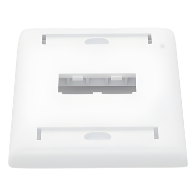 PANDUIT CFPL2WHY - Placa de Pared Vertical / 2 Puertos Mini-Com / Diseño Inclinado / Con Espacios para Etiquetas / 2.75 x 4.5 pulgadas | SIERRA STORE