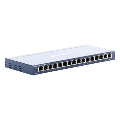 Switch / 16 Puertos Gigabit / 10/100/1000 Mbps / Fanless / Escritorio o Pared | SIERRA STORE