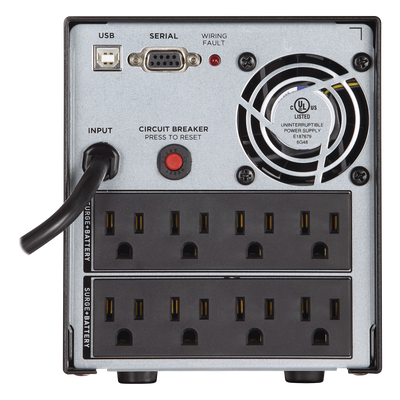UPS de 1500 VA/1050 W, Topología Línea Interactiva, Entrada 120 Vca NEMA 5-15P, Onda Senoidal Pura, Tipo Mini Torre, Con 8 Tomas NEMA | SIERRA STORE