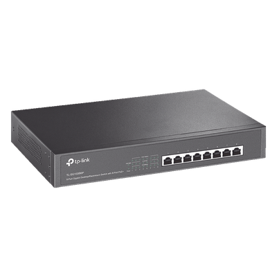 Switch PoE+ / 8 Puertos Gigabit / 126W Total / 30W por Puerto / Escritorio o Rack | SIERRA STORE