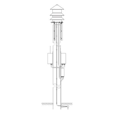 Soporte de montaje a poste / Sirena omnidireccional / Alcance 304.8 m (1000 pies) / Altura 10.7-12.2 m (35-40 pies) | SIERRA STORE